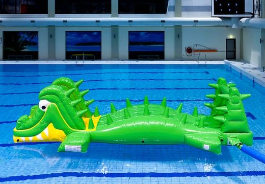 Opblaasbare waterstormbaan in krokodil huren voor kinderen