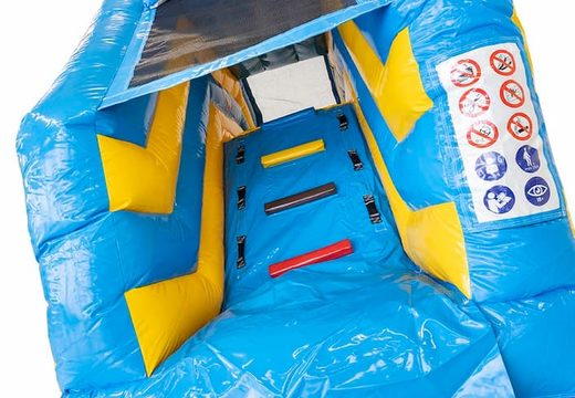 Koop opblaasbaar multiplay springkasteel met bovenop een 3D object van een grote dolfijn met of zonder bad voor kinderen bij JB Inflatables Nederland. Bestel springkastelen online bij JB Inflatables Nederland