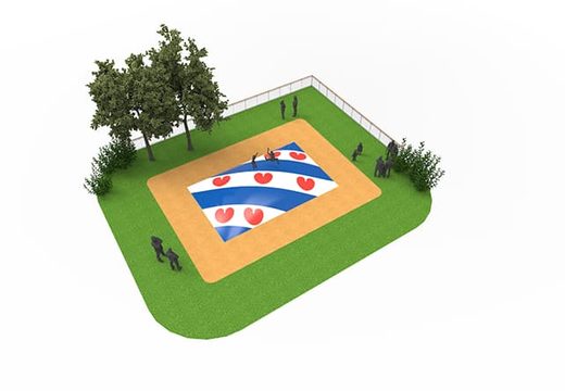 Bestel opblaasbare springberg in thema Friesland vlag voor kids. Koop opblaasbare airmountain nu online bij JB Inflatables Nederland