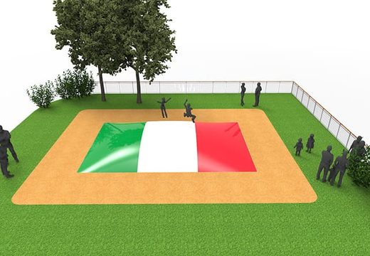 Bestel opblaasbare springberg in thema Italiaanse vlag voor kinderen. Koop opblaasbare airmountain nu online bij JB Inflatables Nederland