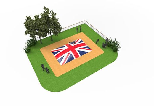 Koop opblaasbare springberg in UK vlag thema voor kinderen. Bestel opblaasbare airmountain nu online bij JB Inflatables Nederland