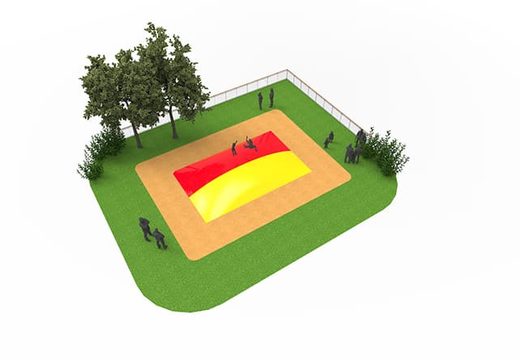 Airmountain Rood-Geel voor kinderen kopen. Bestel opblaasbare springbergen nu online bij JB Inflatables Nederland