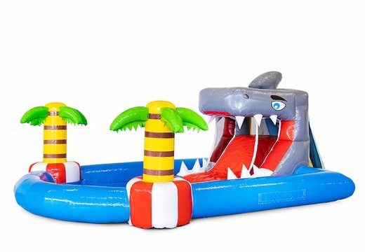 Multifunctioneel minipark haai springkussen voor kinderen bestellen. Koop springkussens online bij JB Inflatables Nederland