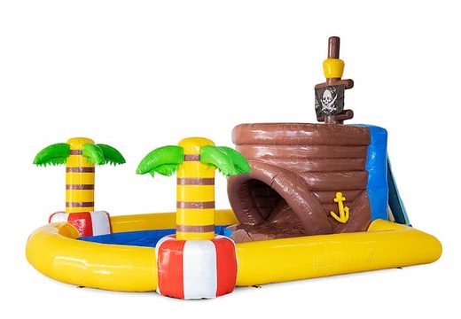 Waterglijbaan springkasteel in thema piraat kopen bij JB Inflatables Nederland. Bestel nu springkastelen online bij JB Inflatables Nederland 