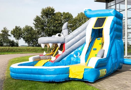 Bestel opblaasbaar multiplay springkussen in thema shark voor kinderen bij JB Inflatables Nederland. Bestel springkussen online bij JB Inflatables Nederland