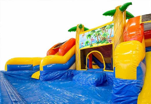 Opblaasbaar springkussen zwembad met glijbanen voor kinderen te koop bij JB Inflatables Nederland. Bestel  springkussens online bij JB Inflatables Nederland