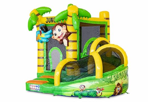 Mini met slide jungle springkasteel bestellen voor kinderen. Koop opblaasbare springkastelen online bij JB Inflatables Nederland
