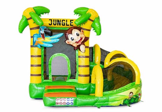 Mini opblaasbare multiplay springkasteel in jungle thema te bestellen voor kinderen. Bestel opblaasbare springkastelen online at JB Inflatables Nederland