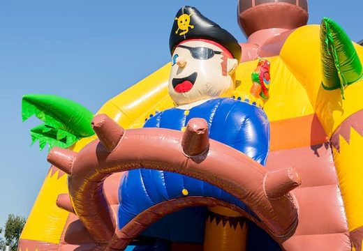Multifun super piraat springkussen met glijbaan bestellen voor kids. Koop springkussens online bij JB Inflatables Nederland