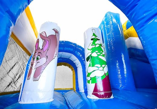 Bestel medium opblaasbare frozen ice springkasteel met glijbaan voor kinderen. Koop opblaasbare springkastelen online at JB Inflatables Nederland 