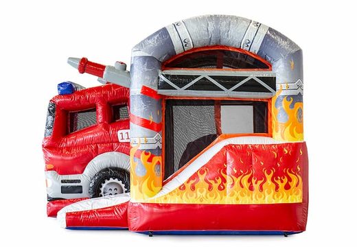 Bestel mini opblaasbare brandweer springkasteel met glijbaan voor kinderen. Koop opblaasbare springkastelen online at JB Inflatables Nederland 