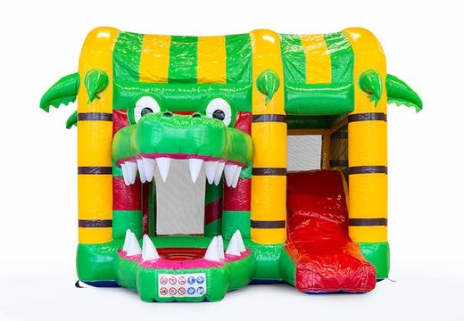 Multiplay met slide krokodil springkasteel bestellen voor kinderen. Koop opblaasbare springkastelen online bij JB Inflatables Nederland