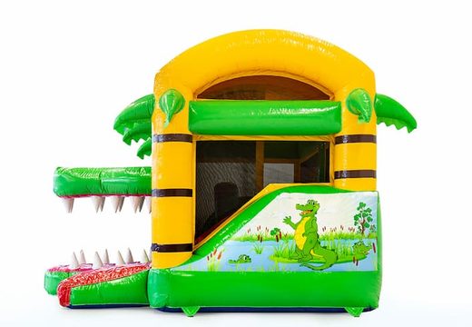 Bestel mini opblaasbare krokodil luchtkussen met glijbaan voor kinderen. Koop opblaasbare luchtkussens online at JB Inflatables Nederland 