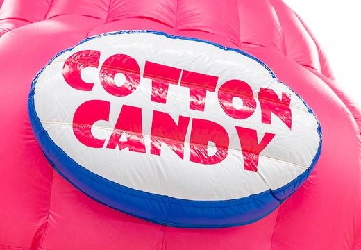 Opblaasbare cotton candy stand roze met blauw bestellen 
