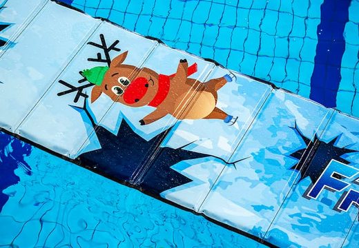 Waterloopmat ice run voor kinderen in het zwembad kopen met ijsbeer en pinguïn