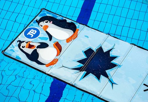 Waterloopmat ice run voor kinderen in het zwembad te koop met ijsbeer en pinguïn