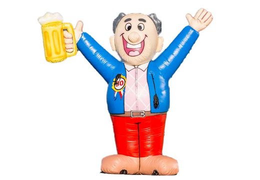 Opblaasbare abraham pop feest thema met bier in zijn hand kopen