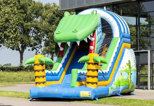 Bestel een perfecte opblaasbare glijbaan in krokodil thema voor kinderen. Koop opblaasbare glijbanen nu online bij JB Inflatables Nederland