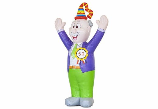 Opblaasbare blikvanger Abraham pop te koop voor jubileum 50 jaar verjaardag bij JB Inflatables