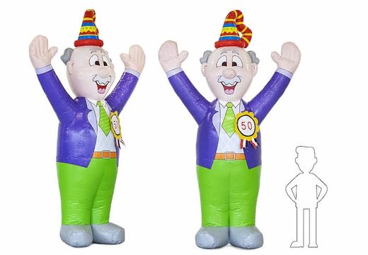 Opblaasbare blikvanger Abraham pop kopen voor jubileum 50 jaar verjaardag bij JB Inflatables