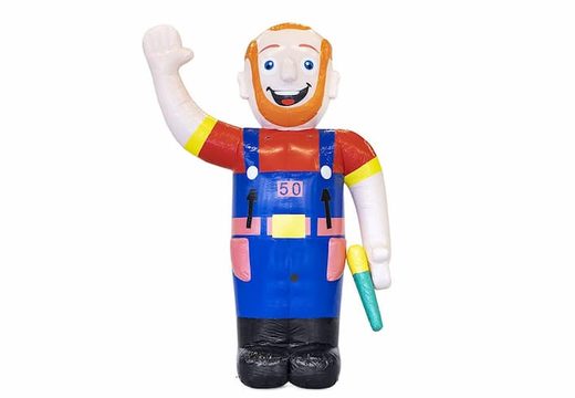 Opblaasbare Abraham pop klusser bestellen voor verjaardag 50 jubilaris bij JB Inflatables