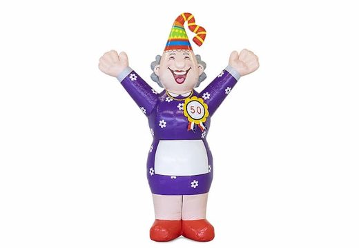 Koop een opblaasbare Sarah pop hoera blikvanger voor jubilaris 50 verjaardag jubileum bij JB Inflatables
