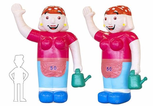 Koop opblaasbare Sarah pop blikvanger in thema klusser voor verjaardag 50 jubilaris feest bij JB Inflatables
