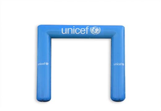 Maatwerk opblaasbare reclame boog in het blauw voor Unicef