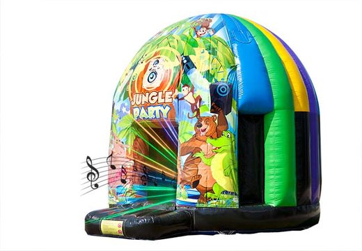 Opblaasbaar disco springkussen 4,5 meter kopen in meerdere thema's voor kinderen