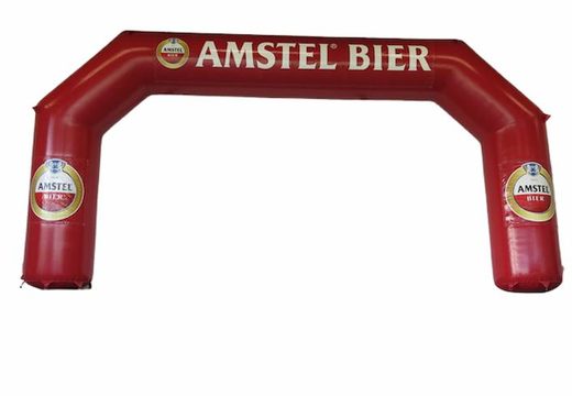 Op maatgemaakte maatwerk opblaasbare reclame boog voor Amstel bier in het rood