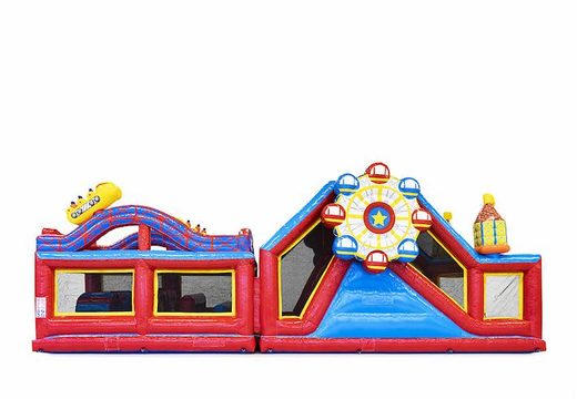 Bestel 13.5 meter lange modulaire rollercoaster stormbaan met passende 3D objecten voor kids. Koop opblaasbare stormbanen nu online bij JB Inflatables Nederland