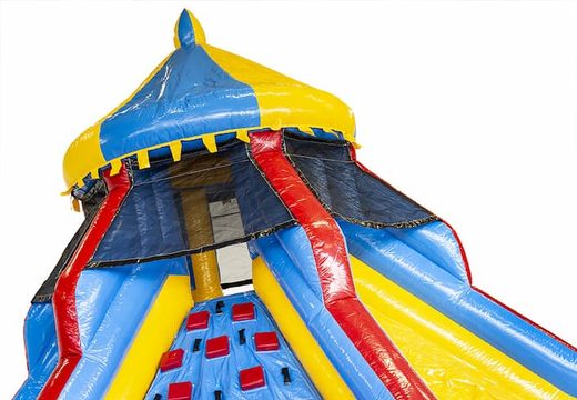 Koop toren opblaasbare glijbaan in thema carrousel voor kids. Bestel opblaasbare glijbanen nu online bij JB Inflatables Nederland