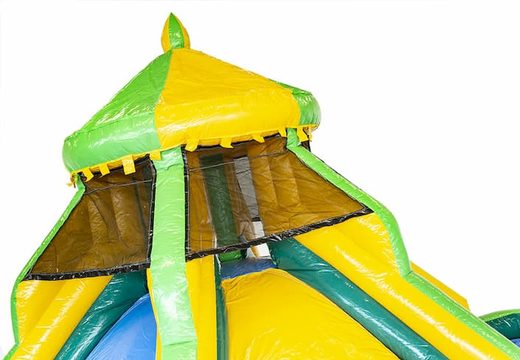 Inflatable Tower slide jungle voor kinderen kopen. Bestel opblaasbare glijbanen nu online bij JB Inflatables Nederland