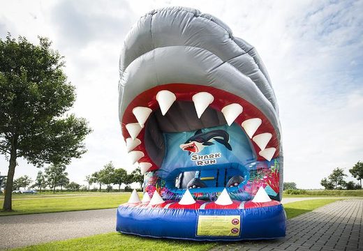 Bestel 8 meter lange opblaasbare haai stormbaan voor kids. Koop opblaasbare stormbanen nu online bij JB Inflatables Nederland