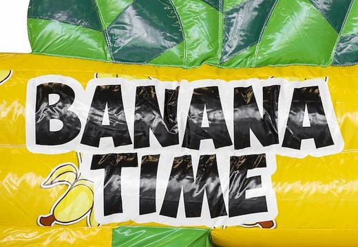 Opblaasbaar luchtkussen in bananen apen thema met glijbaan kopen voor kinderen
