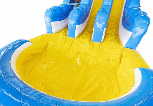 Grote inflatable glijbaan met dubbele slide kopen voor kinderen 