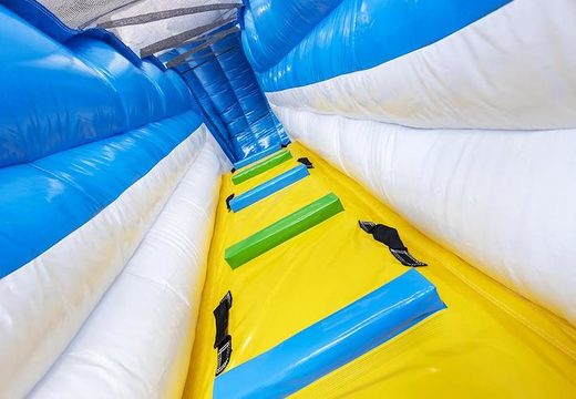 Grote inflatable glijbaan met dubbele slide bestellen voor kinderen 