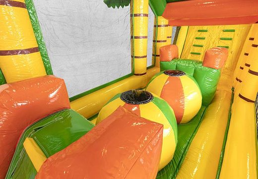 Jungle opblaasbare 19 meter stormbaan met passende 3D objecten bestellen voor kinderen. Koop opblaasbare stormbanen nu online bij JB Inflatables Nederland