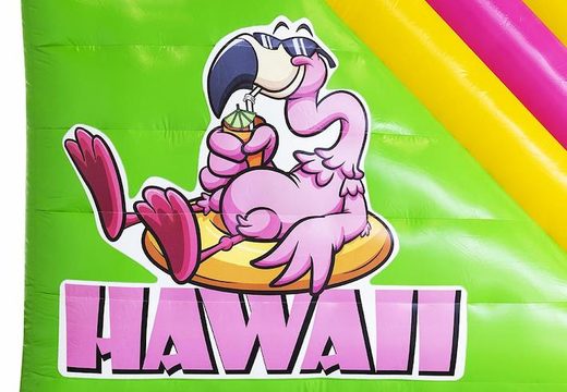 Opblaasbare compacte glijbaan springkussen voor kinderen in hawaii thema te koop