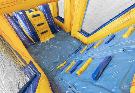 Opblaasbare 19 meter modulaire stormbaan in marble thema met passende 3D objecten bestellen voor kinderen. Koop opblaasbare stormbanen nu online bij JB Inflatables Nederland