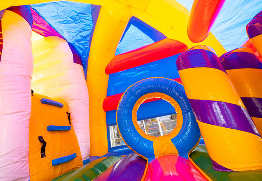 Inflatable multiplay super springkussen in unicorn thema voor kinderen kopen met ontzettend veel kleuren
