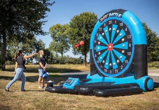 Inflatable dartbord met interactieve sport om op te gooien of schieten in blauw zwart kopen 