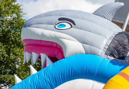 Multiplay super inflatable luchtkussen met glijbaan in waterwereld thema te koop voor kinderen