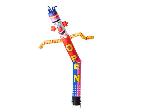Bestel de opblaasbare skydancer clown van 6m hoog nu online bij JB Inflatables Nederland. Alle standaard opblaasbare airdancers worden razendsnel geleverd