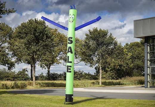 Bestel nu online de opblaasbare skydancer sale van 6m hoog in groen bij JB Inflatables Nederland. Standaard inflatables skytubes kopen voor elk evenement