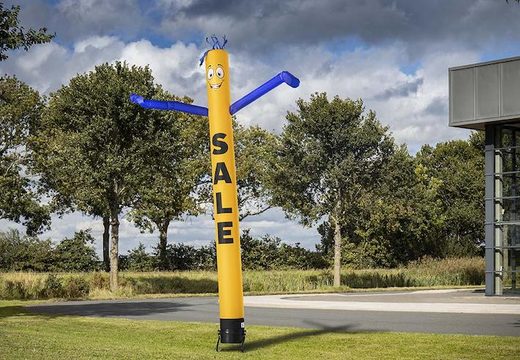 Bestel nu online de opblaasbare skydancer sale van 6m hoog in een gele kleur bij JB Inflatables Nederland. Standaard inflatables tubes kopen voor elk event