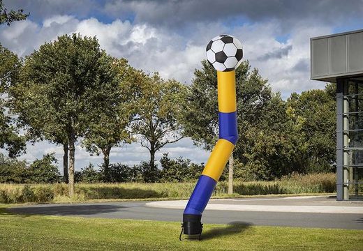 Koop nu online de skydancers met 3d bal van 6m hoog in blauw geel bij JB Inflatables Nederland. Bestel deze skydancer direct vanuit onze voorraad
