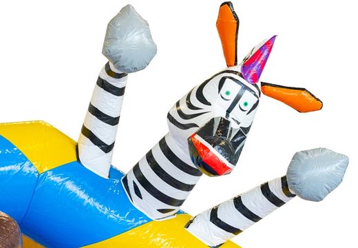Animal party  slide combo luchtkussen met glijbaan en 3d dieren erop bestellen voor kinderen
