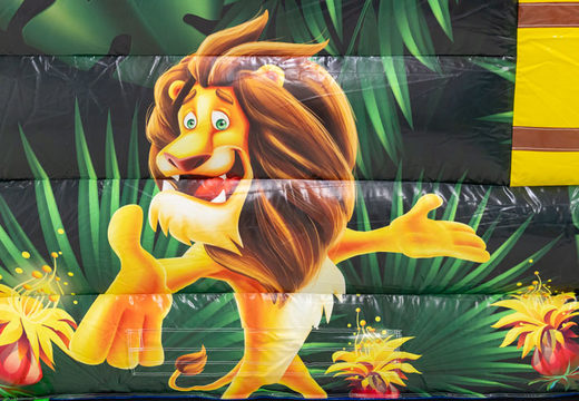 Bestel opblaasbaar springkasteel in thema Lion met prints die bij het thema passen voor kinderen. Koop springkastelen online bij JB Inflatables Nederland 