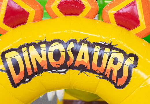 Gekleurde inflatable park in Dino thema kopen voor kinderen. Bestellen springkussens online bij JB Inflatables Nederland 